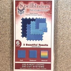 Spellbinders Nestabilities Small Classic Inverted Scalloped Square Cutting Dies